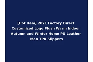 [Hot Item] 2021 Factory Direct Customized Logo Plush Warm Indoor Autumn and Winter Home PU Leather Men TPR Slippers
