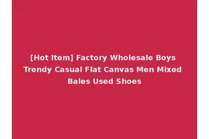 [Hot Item] Factory Wholesale Boys Trendy Casual Flat Canvas Men Mixed Bales Used Shoes