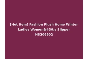 [Hot Item] Fashion Plush Home Winter Ladies Women's Slipper HS206902