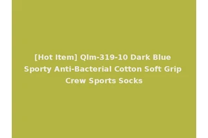 [Hot Item] Qlm-319-10 Dark Blue Sporty Anti-Bacterial Cotton Soft Grip Crew Sports Socks