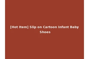 [Hot Item] Slip on Cartoon Infant Baby Shoes