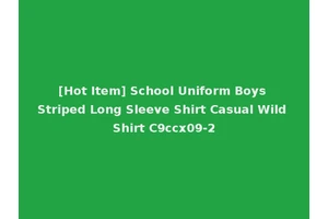 [Hot Item] School Uniform Boys Striped Long Sleeve Shirt Casual Wild Shirt C9ccx09-2