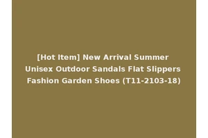 [Hot Item] New Arrival Summer Unisex Outdoor Sandals Flat Slippers Fashion Garden Shoes (T11-2103-18)