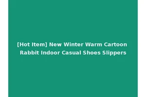 [Hot Item] New Winter Warm Cartoon Rabbit Indoor Casual Shoes Slippers