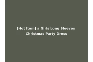 [Hot Item] a Girls Long Sleeves Christmas Party Dress