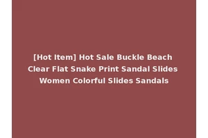 [Hot Item] Hot Sale Buckle Beach Clear Flat Snake Print Sandal Slides Women Colorful Slides Sandals