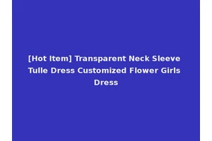 [Hot Item] Transparent Neck Sleeve Tulle Dress Customized Flower Girls Dress