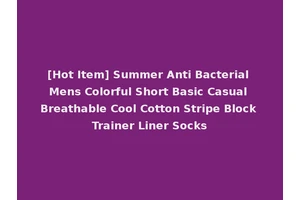 [Hot Item] Summer Anti Bacterial Mens Colorful Short Basic Casual Breathable Cool Cotton Stripe Block Trainer Liner Socks