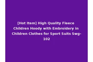 [Hot Item] High Quality Fleece Children Hoody with Embroidery in Children Clothes for Sport Suits Swg-102
