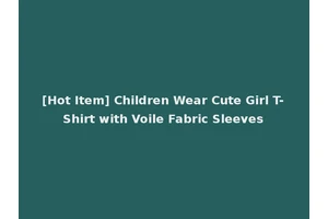 [Hot Item] Children Wear Cute Girl T-Shirt with Voile Fabric Sleeves