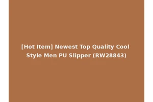[Hot Item] Newest Top Quality Cool Style Men PU Slipper (RW28843)