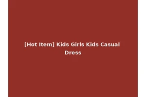 [Hot Item] Kids Girls Kids Casual Dress
