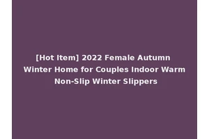 [Hot Item] 2022 Female Autumn Winter Home for Couples Indoor Warm Non-Slip Winter Slippers