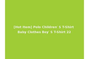 [Hot Item] Polo Children′ S T-Shirt Baby Clothes Boy′ S T-Shirt 22