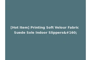 [Hot Item] Printing Soft Velour Fabric Suede Sole Indoor Slippers 