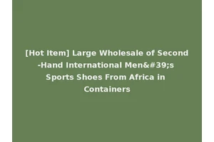 [Hot Item] Large Wholesale of Second-Hand International Men's Sports Shoes From Africa in Containers