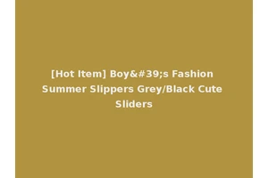 [Hot Item] Boy's Fashion Summer Slippers Grey/Black Cute Sliders