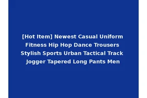 [Hot Item] Newest Casual Uniform Fitness Hip Hop Dance Trousers Stylish Sports Urban Tactical Track Jogger Tapered Long Pants Men