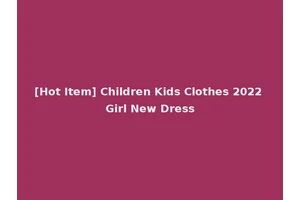 [Hot Item] Children Kids Clothes 2022 Girl New Dress