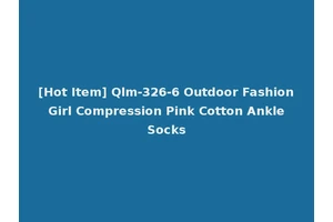 [Hot Item] Qlm-326-6 Outdoor Fashion Girl Compression Pink Cotton Ankle Socks