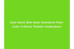 [Hot Item] Bkd Oeko Standard Plain Color 5-Packs Toddler Underwear