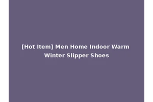 [Hot Item] Men Home Indoor Warm Winter Slipper Shoes