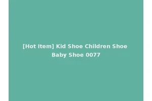 [Hot Item] Kid Shoe Children Shoe Baby Shoe 0077