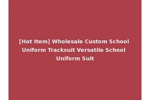 [Hot Item] Wholesale Custom School Uniform Tracksuit Versatile School Uniform Suit