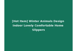 [Hot Item] Winter Animals Design Indoor Lovely Comfortable Home Slippers