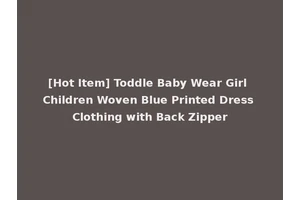 [Hot Item] Toddle Baby Wear Girl Children Woven Blue Printed Dress Clothing with Back Zipper