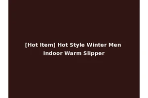 [Hot Item] Hot Style Winter Men Indoor Warm Slipper
