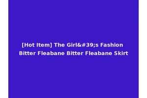 [Hot Item] The Girl's Fashion Bitter Fleabane Bitter Fleabane Skirt