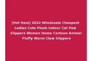[Hot Item] 2022 Wholesale Cheapest Ladies Cute Plush Indoor Cat Paw Slippers Women Home Cartoon Animal Fluffy Warm Claw Slippers