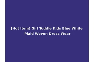 [Hot Item] Girl Toddle Kids Blue White Plaid Woven Dress Wear