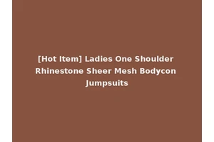 [Hot Item] Ladies One Shoulder Rhinestone Sheer Mesh Bodycon Jumpsuits
