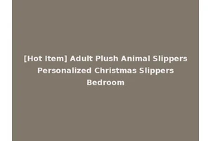 [Hot Item] Adult Plush Animal Slippers Personalized Christmas Slippers Bedroom