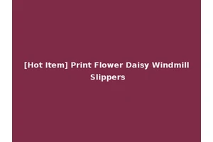 [Hot Item] Print Flower Daisy Windmill Slippers