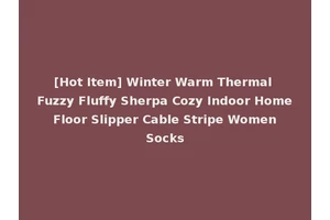 [Hot Item] Winter Warm Thermal Fuzzy Fluffy Sherpa Cozy Indoor Home Floor Slipper Cable Stripe Women Socks