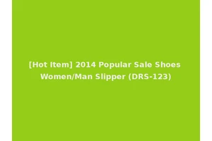 [Hot Item] 2014 Popular Sale Shoes Women/Man Slipper (DRS-123)
