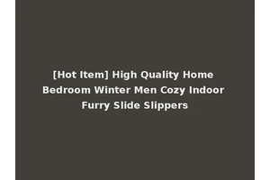 [Hot Item] High Quality Home Bedroom Winter Men Cozy Indoor Furry Slide Slippers