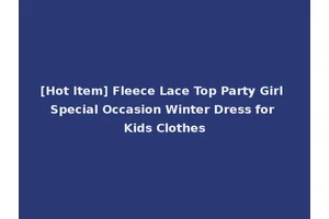 [Hot Item] Fleece Lace Top Party Girl Special Occasion Winter Dress for Kids Clothes