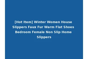 [Hot Item] Winter Women House Slippers Faux Fur Warm Flat Shoes Bedroom Female Non Slip Home Slippers