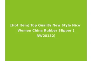 [Hot Item] Top Quality New Style Nice Women China Rubber Slipper (RW28132)
