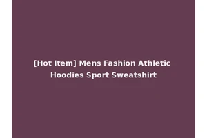 [Hot Item] Mens Fashion Athletic Hoodies Sport Sweatshirt