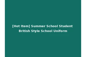 [Hot Item] Summer School Student British Style School Uniform