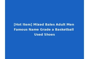 [Hot Item] Mixed Bales Adult Men Famous Name Grade a Basketball Used Shoes