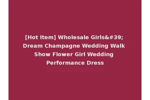 [Hot Item] Wholesale Girls' Dream Champagne Wedding Walk Show Flower Girl Wedding Performance Dress
