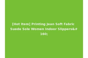 [Hot Item] Printing Jean Soft Fabric Suede Sole Women Indoor Slippers 