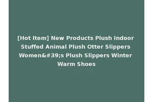[Hot Item] New Products Plush Indoor Stuffed Animal Plush Otter Slippers Women's Plush Slippers Winter Warm Shoes