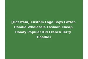 [Hot Item] Custom Logo Boys Cotton Hoodie Wholesale Fashion Cheap Hoody Popular Kid French Terry Hoodies